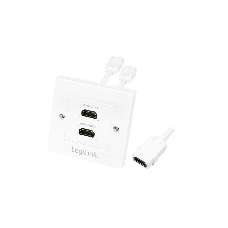 LogiLink HDMI Adapterwall socket2-portw LogiLink HDMI Adapterwall socket2-portw